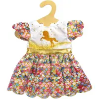 Heless Puppen-Glitzerkleid "Einhorn Goldy" - Gr. 35-45 cm