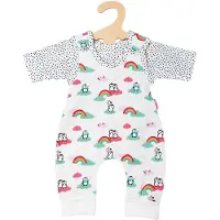 Heless pinguin Puppenkleidung weiß/grau Größe 28-35 cm 2-teilig