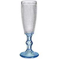 Vivalto Champagnerflöte - - Kobaltblau - 180 ml - Glas - Original