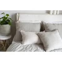 Passion for Linen KissenbezügePassion for Linen Sofie Taupe Gewaschenes Leinen - Baumwollsatin-80 x 80 cm