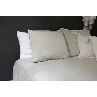 House In Style Kissenbezüge Como Taupe Baumwollsatin-80 x 80 cm