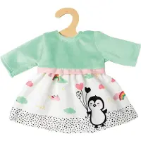 Heless puppenkleid Penguin Dots 35-45 cm Baumwolle mintgrün/weiß