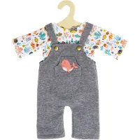 Heless Puppen-Latzhose mit Wal-T-Shirt, 28-35 cm