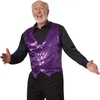 Dressforfun Faschingskostüm Paillettenweste – Herren – Größe M