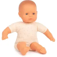 Miniland Dolls: europäische Babypuppe, 32 cm, mit weichem Stoffkörper, in Gesche