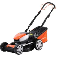 YARD FORCE Akku-Rasenmäher LM C46-EU mit zentraler 7-fach-Schnitthöhenverstellung orange-schwarz One Size
