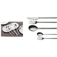 Esmeyer Kaffeelöffel "Silke", 12er Set, aus Edelstahl 18/0 poliert, spülmaschinengeeignet, Länge: 141 mm