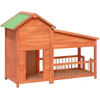 vidaXL Hundehütte Braun 143x60,5x109 cm Massivholz Kiefer