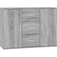 vidaXL Sideboard Grau Sonoma 91x29,5x65 cm Holzwerkstoff