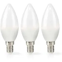 Nedis LBE14C351P3 LED-Lampe E14 Kerze 2,8 W 250 lm Warmweiß matt 3 Stück