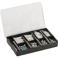 Bosch Fixier-Set 173-teilig, Bohrer, Dübel, Schrauben, Bits in handlicher Sortierbox.