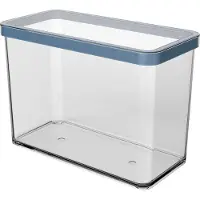Rotho Premium Dose rechteckig 2,1 l LOFT, Farbe:Transparent / Horizon blau