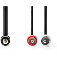 Nedis Stereo-Audiokabel - 3.5 mm Stecker - 2x RCA Stecker - Vernickelt - 5.00 m - Rund - Schwarz - Label