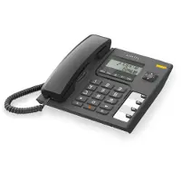 Alcatel T56, Analoges Telefon, Kabelgebundenes Mobilteil, Freisprecheinrichtung, Anrufer-Identifikation, Schwarz