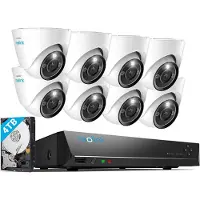 Reolink RLK16-1200D8-A, 12MP PoE Überwachungssystem, 16CH 4TB HDD NVR & 8X Überwachungskamera, 24/7 Aufzeichnung, Spotlight, Smarte Erkennung