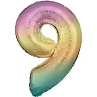 Amscan Folienballon Rainbow Zahl