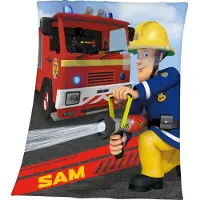 Herding Kinderdecke "Feuerwehrmann Sam", weiche Qualität, Kuscheldecke