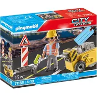 Playmobil 71185 Bauarbeiter mit Kantenfräser, Konstruktionsspielzeug