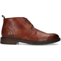 Van lier Cognacfarbene Lederschnürschuhe | Größe 43