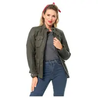 Detlev Louis DL-JM-4 Waxcotton Damen Motorrad-Jacke unisex grün, 36