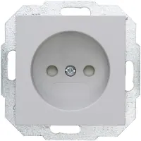Kopp 948634082 ATHENIS - Steckdose ohne Erde, Farbe: grau matt