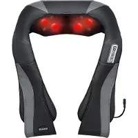 Auronic Shiatsu Massagekissen - Für Nacken und Schulter - Infrarot-Wärmefunktion - Schwarz