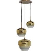 Light & Living - Hängeleuchte Mayson - Gold - Ø40cm - 3L Hängelampe - Esstischlampe - Wohnzimmerlampe - Schlafzimmerlampe - Wohnzimmer