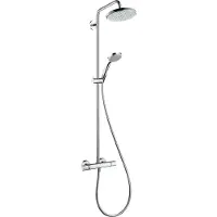 Hansgrohe Showerpipe Croma 160 für Dusche Chrom mit Thermostat