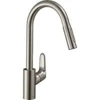 Hansgrohe Focus Spültischmischer edelstahl-opt. mit Ausziehbrause