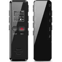 Auronic Digitales Diktiergerät - 8GB Speicher - Rauschunterdrückung - USB wiederaufladbar - Schwarz
