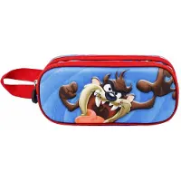 KARACTERMANIA Looney Tunes Taz Tasmanian 3D Doppelfedermäppchen, Blau