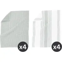 Tiseco Küchenhandtuch Home Studio Combo Light Grey (4er-Set) - 50 x 70 cm