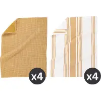 Tiseco Küchenhandtuch Home Studio Combo Camel (4er-Set) - 50 x 70 cm