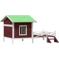 vidaXL Hundehütte Mokka 159x120x88,5 cm Massivholz Kiefer