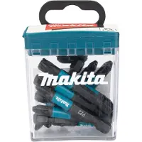 Makita PZ2 de Schlagbitsatz de 50 mm mit Flip-Top-Etui de 10 Stück , ideal für professionelle Schraubarbeiten, hohe Festigkeit und Präzision, Farbe schwarz