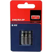 Bahco 1/4"-Standard-Bit für Nr.2-Robertson-Schrauben 25 mm – 3 Stk. pro Blisterpackung