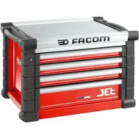 Facom Werkzeugkasten JET+ mit 4 Schubfächer, 3 Module pro Schubfach, rot (RAL 3020)
