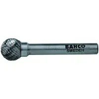 Bahco 6 mm x 4.7 mm - Ø6 mm Kugelförmiger Rotorfräser aus Hartmetall für Metall X-Schnitt 18/8