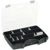 Raaco Allzweckkoffer 46 schwarz-silber 388x290x61