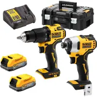 DeWalt 2er Akku Kombopack XR 18V + 2 Powerstack Akkus + Schnellladegerät IV