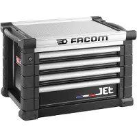 Facom Werkzeugkasten JET+ mit 4 Schubfächer, 3 Module pro Schubfach, schwarz (RAL 9004)