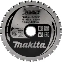Makita EFFICUT Sägeblätter für Metall 136 x 20 mm - 30 Zähne