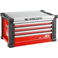 Facom Werkzeugtruhe JET mit 4 Schubladen, 4 Module pro Schublade, rot (RAL 3020)