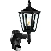 Steinel L 15, Wandbeleuchtung für den Außenbereich, Schwarz, Transparent, Kunststoff, IP44, II, Wandmontage