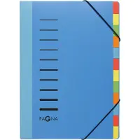 Pagna Pultordner Color, für DIN A4, Polypropylen, 12 Fächer, blau