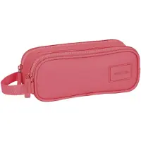 Safta Zweifaches Mehrzweck-Etui Marsala Granatrot 21 x 8 x 6 cm