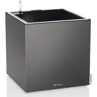 Lechuza 40x40x40 cm Schwarzer Pflanztopf - Premium Gartenbehälter