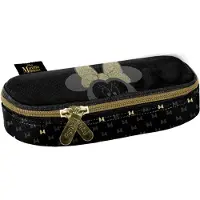 Sonstiges Federmäppchen Federtasche Federmappe Paso BeUniq MINNIE MOUSE, DISG-013 Geld Schwarz Gold Brokat