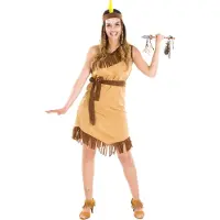 TecTake dressforfun - Damenkostüm Indianerin Hope M - Faschingskostüm Kostüm Halloween Faschingskostüm Karnevalskostüm Karneval Partykleid - 300595