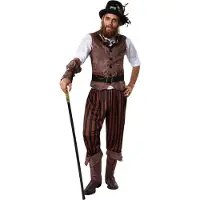 TecTake dressforfun - Steampunk Abenteurer XL - Faschingskostüm Kostüm Halloween Kostüm Fasching Kostüm Partykleidung - 302338